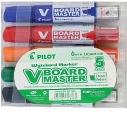 Značkovač Pilot V Board Master stíratelný sada 5 barev - PLNITELNÉ