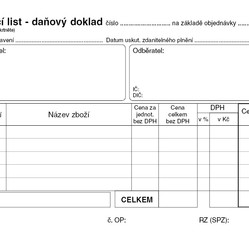 NCR Dodací list / daň.dokl. A6, 50 listů, BAL PT130
