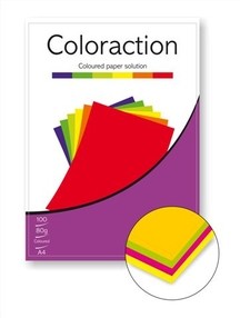Papír xerogr.bar. mix 5 x 20 listů A4 80g sada reflexních barev Coloraction