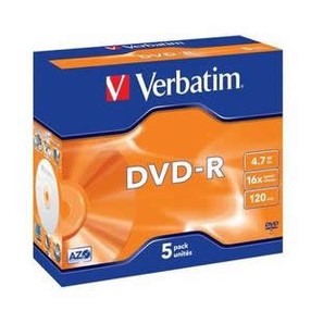 DVD-R 4,7GB Verbatim DLP 16x jewel, ks