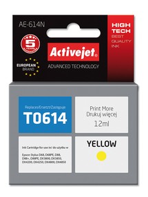 Cartridge EPSON T0614 yellow (13 ml) ActiveJet AE-614N