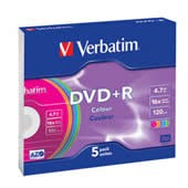 DVD-R 4,7GB Verbatim  DLP 16x slim color, ks