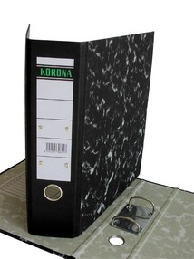 Pořadač závěsný kartonový 80mm černý 