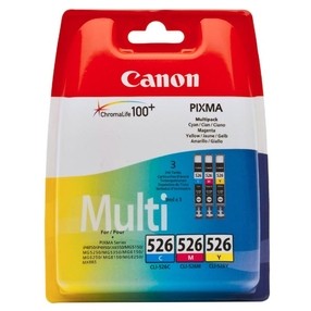 Cartridge Canon CLI-526 3-PACK (červená, modrá, žlutá) orig.