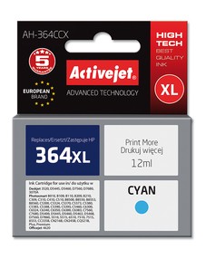 Cartridge HP CB323EE cyan č.364XL (12ml) ActiveJet standard new chip AH-364CCX