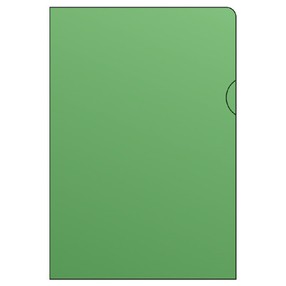 Obal zakládací "L" A4 150mic bar.zelený hladký bal.10ks, PVC