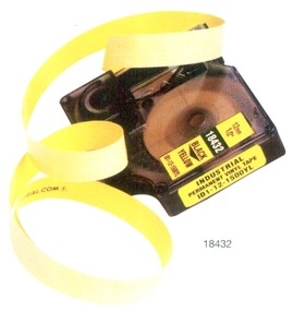 Páska Dymo D1 12 mm černá na žluté - permanentní vinyl