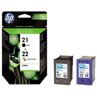 Cartridge HP C9351A+C9352A 2-Pack černá+barevná č.21+22 ( 5ml+5ml) SD367A orig.