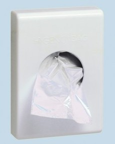 Zásobník na plast.hyg.sáčky, bílý - H2 / GTB002
