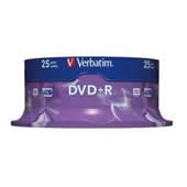 DVD+R 4,7GB Verbatim  DLP 16x, spindl  25 ks, cena za bal.