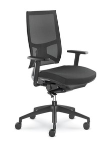 Židle kanc. LD STORM 555-N2-TI černá Q8511, kříž černý nylon, hliníkový držák zad