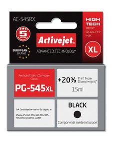 Cartridge Canon PG-545XL černá (16,5ml) ActiveJet AC-545RX