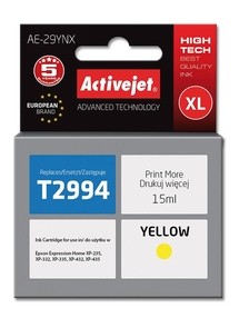 Cartridge EPSON T2994, č.29XL, žlutá (15 ml) Activejet AE-29YNX