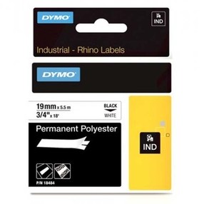Páska Dymo RHINO D1 19mm černá na bílé, 5,5m, permanentní polyesterová