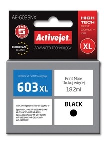 Cartridge EPSON T03A14 603XL černá (18.2 ml)  XP2100, 3100, 4100, 2810WF, ActiveJet 