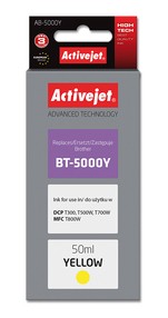 Cartridge Brother BT-5000Y, žlutý (5.000 str.) Activejet AB-5000Y
