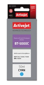 Cartridge Brother BT-5000C, modrý (5.000 str.) Activejet AB-5000C