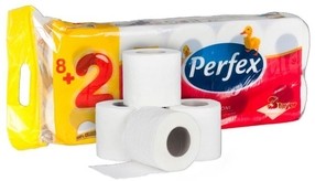 Toaletní papír bílý 3 vrstvý Perfex Deluxe 10 rolí