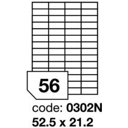 Etikety bílé  52,5 x 21,2 mm (100 listů á 56 etiket) RAYFILM R0100