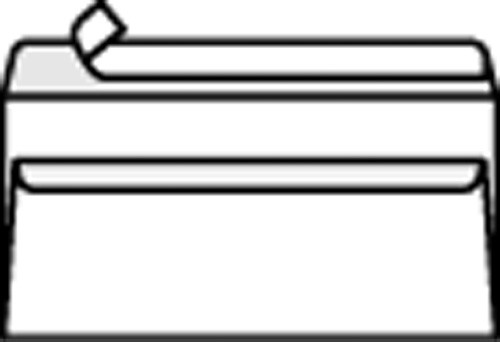 Obálka DL samolepící s krycí páskou (1000ks) bílá 