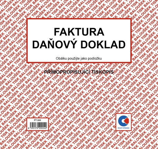 NCR Faktura / daň.dokl. 2/3 A4, 50 listů, BAL PT200