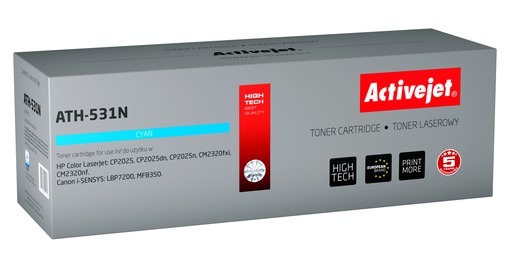 Toner HP CC531A (304A) / Canon CRG-718C modrý (2800 str.) ActiveJet New 100% ATH-531N
