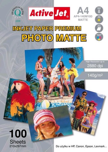 Fotopapír ActiveJet 125g/m2 A4/100 listů Premium Photo Matte AP4-125M100