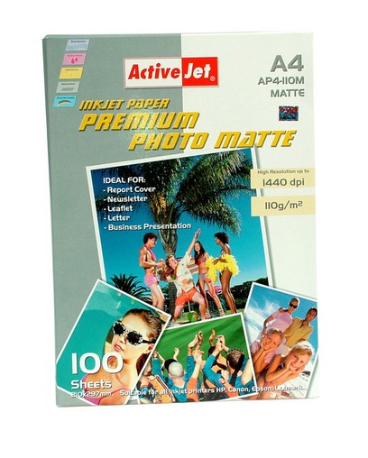 Fotopapír ActiveJet 105g/m2 A4/100 listů Premium Photo Matte AP4-105M100  DOPRODEJ