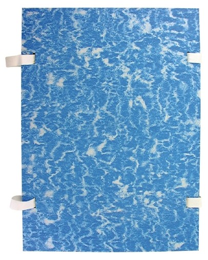 Deska s tkanicí A4 EKO mramor modrá
