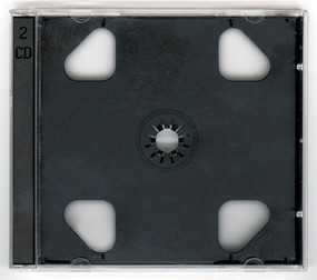 Krabička na 2CD, jewel, průhl., černý tray (5ks)