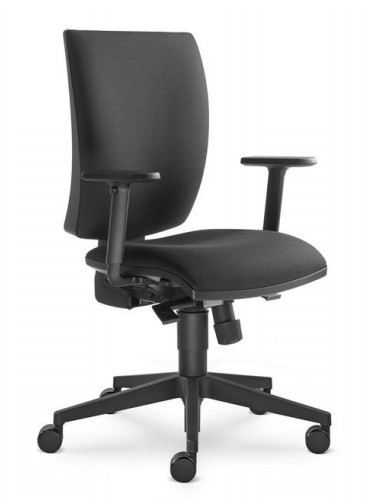 Židle kanc. LD LYRA 207-SY, černá D8033, včetně područek BR-07