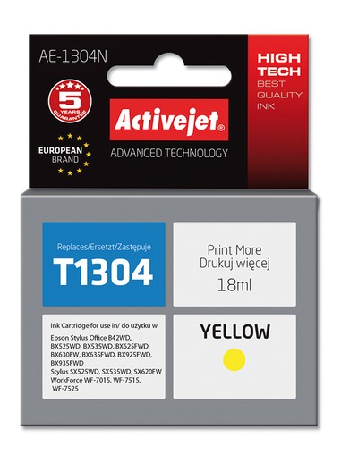 Cartridge EPSON T1304 yellow (18 ml) ActiveJet AE-1304N