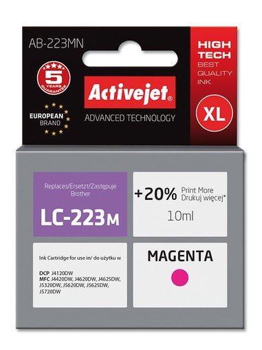 Cartridge Brother LC-223M magenta (10 ml) ActiveJet AB-223MN