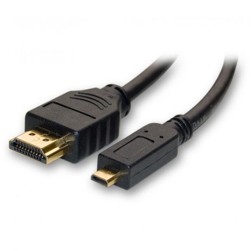 Kabel HDMI A/microHDMI A, 2m, černý