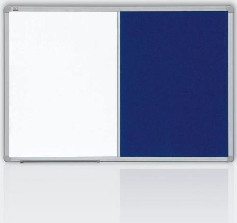 Tabule kombinovaná  60*90, filc/bílá tabule, hliníkový rám