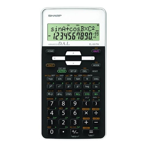 Kalkulačka vědecká Sharp EL-531THWH, neprogramovatelná, bílá